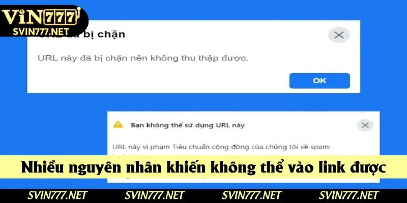 Nhiều nguyên nhân khiến không thể vào link được Nhiều nguyên nhân khiến không thể vào link được